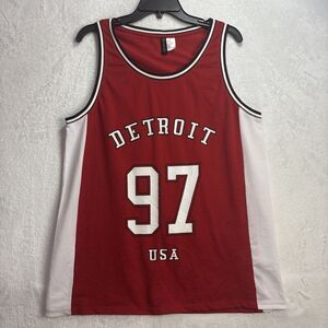 Men's H & M Detroit 97 USA Logo Sleeveless Jersey Size M